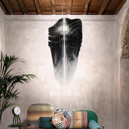 Grote design hanglamp vide zwart