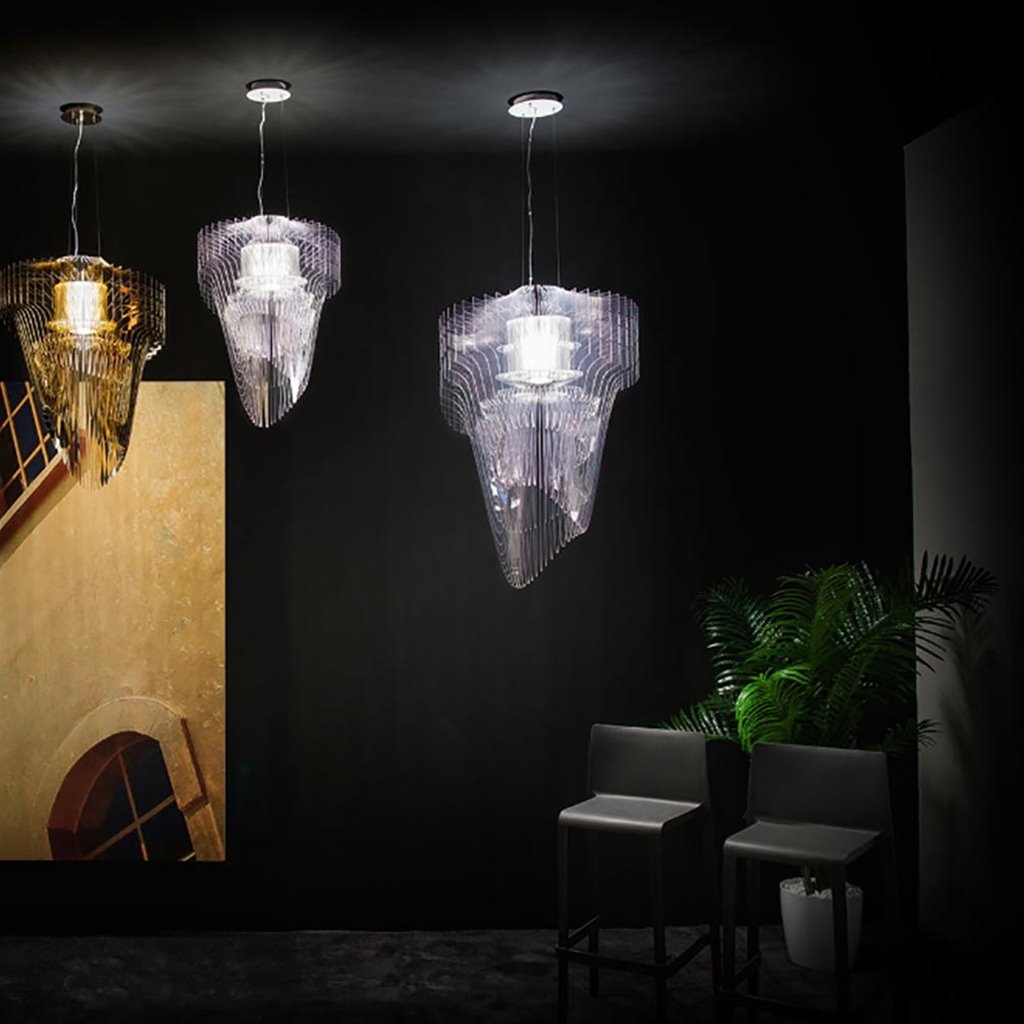 Notitie Sluier Dollar Moderne design hanglamp groot transparant | Straluma