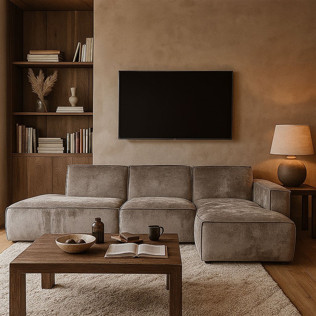 Sevn Amarillo modulaire bank in taupe tint