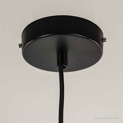 Moderne ronde hanglamp zwart metaal