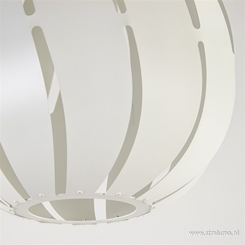 Grote ronde plafondlamp wit metaal