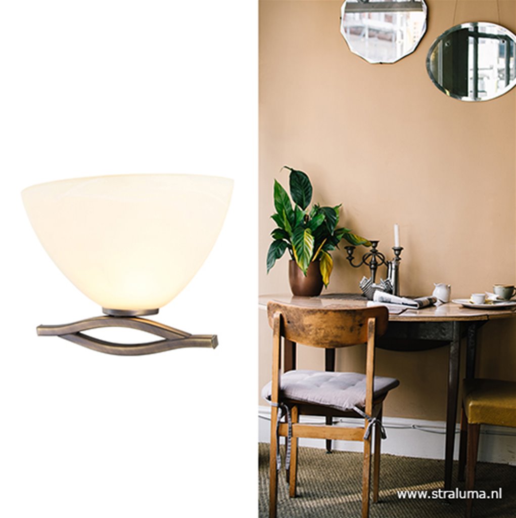 Wandlamp Capri brons/Glas 6841BR