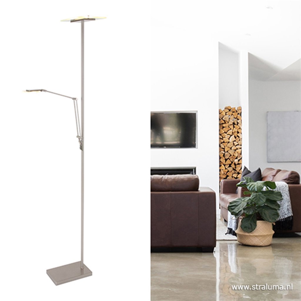 Moderne vloerlamp LED staal dimbaar