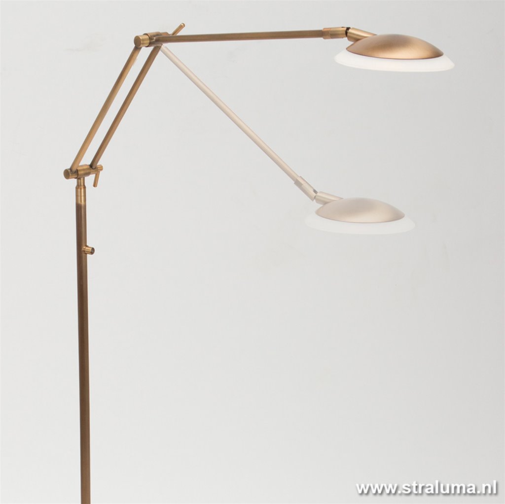 ingesteld hoekpunt buis Klassieke leeslamp brons LED dimbaar | Straluma