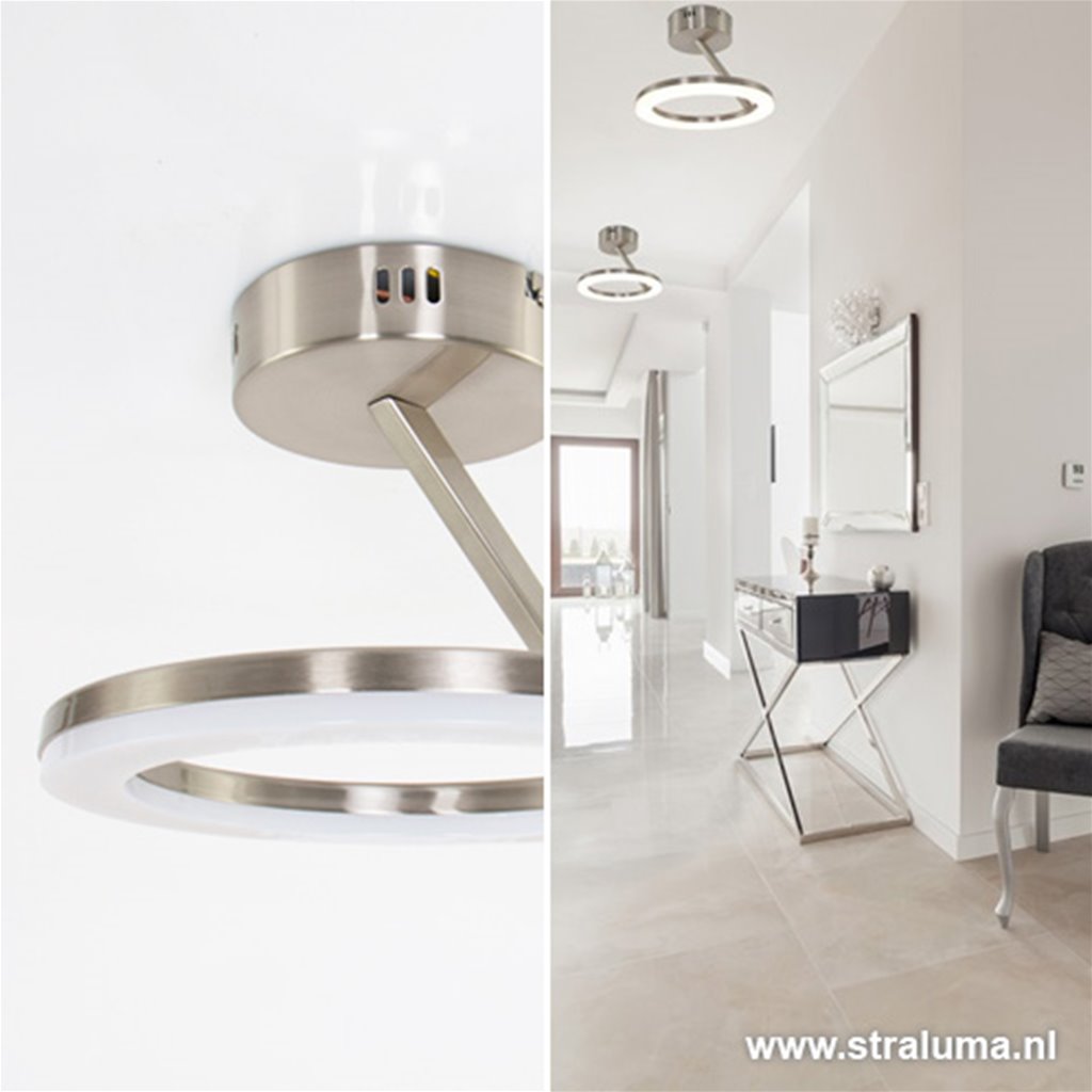 Moderne LED plafondl. staal keuken,hal