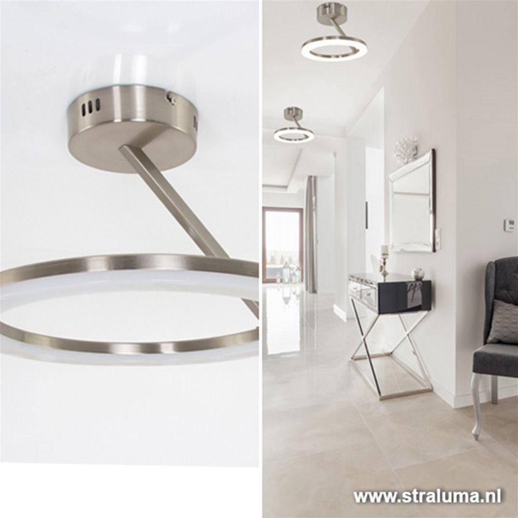 Moderne plafondlamp LED staal