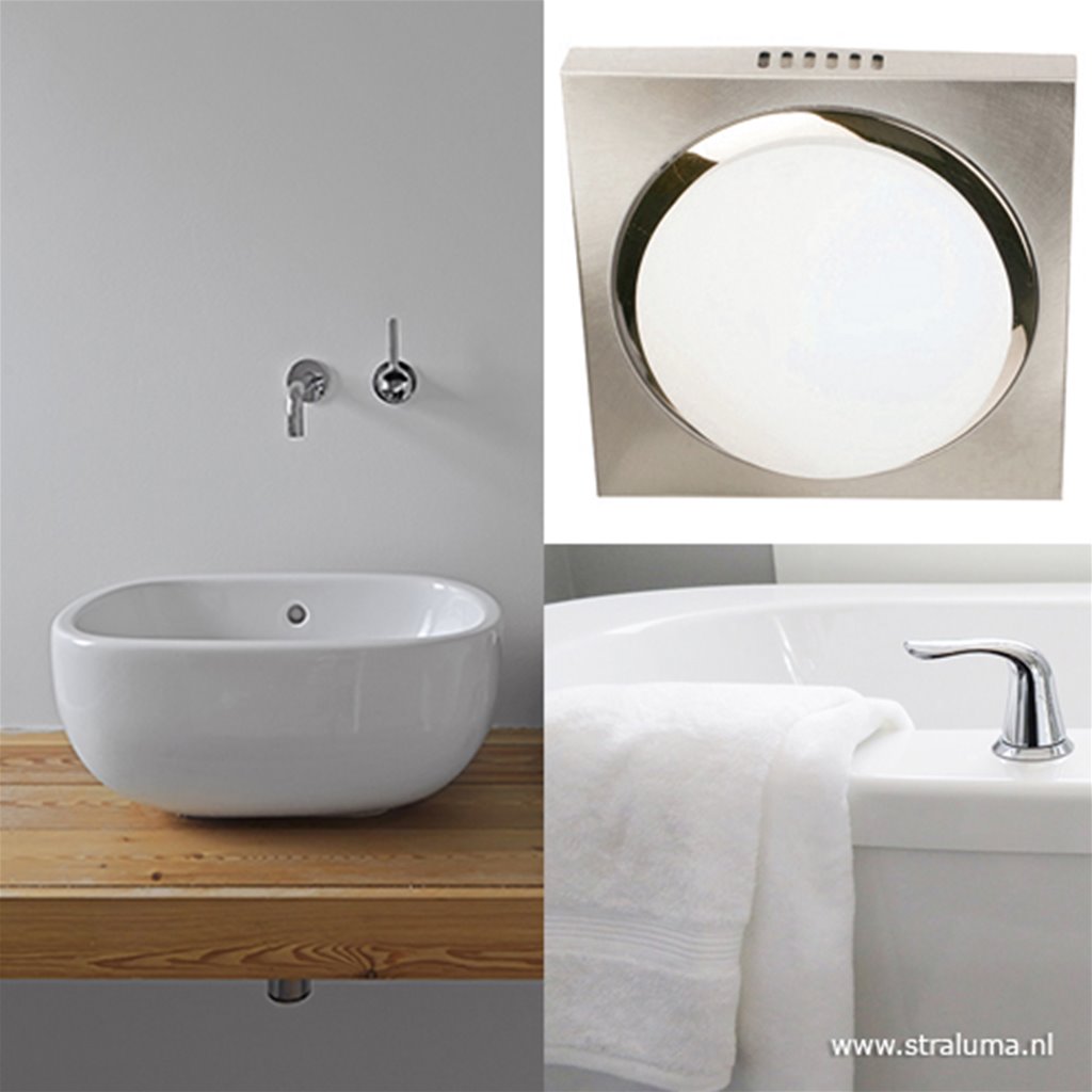 LED plafonnière-badkamerlamp vierkant