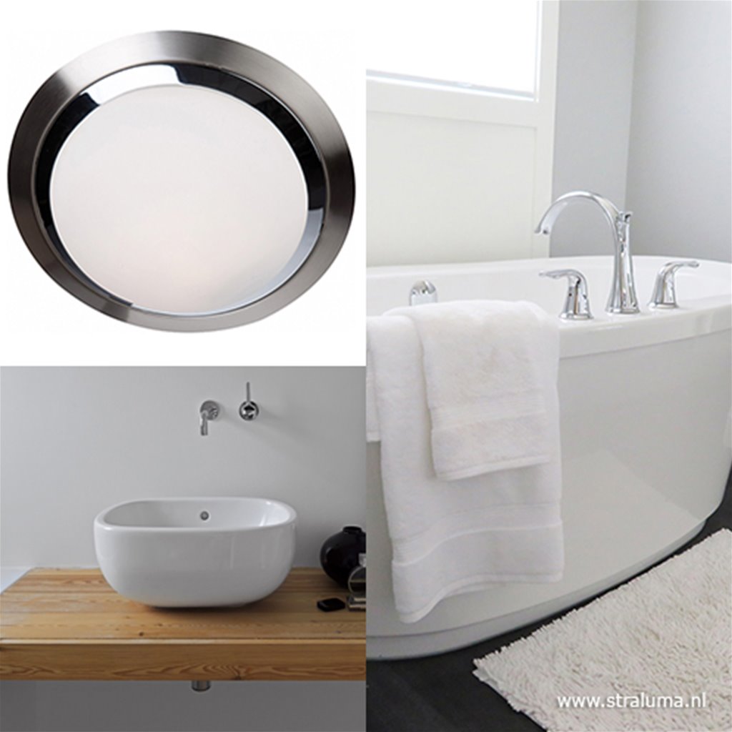 spion Mens bijvoeglijk naamwoord Moderne ronde plafonnière LED badkamer | Straluma