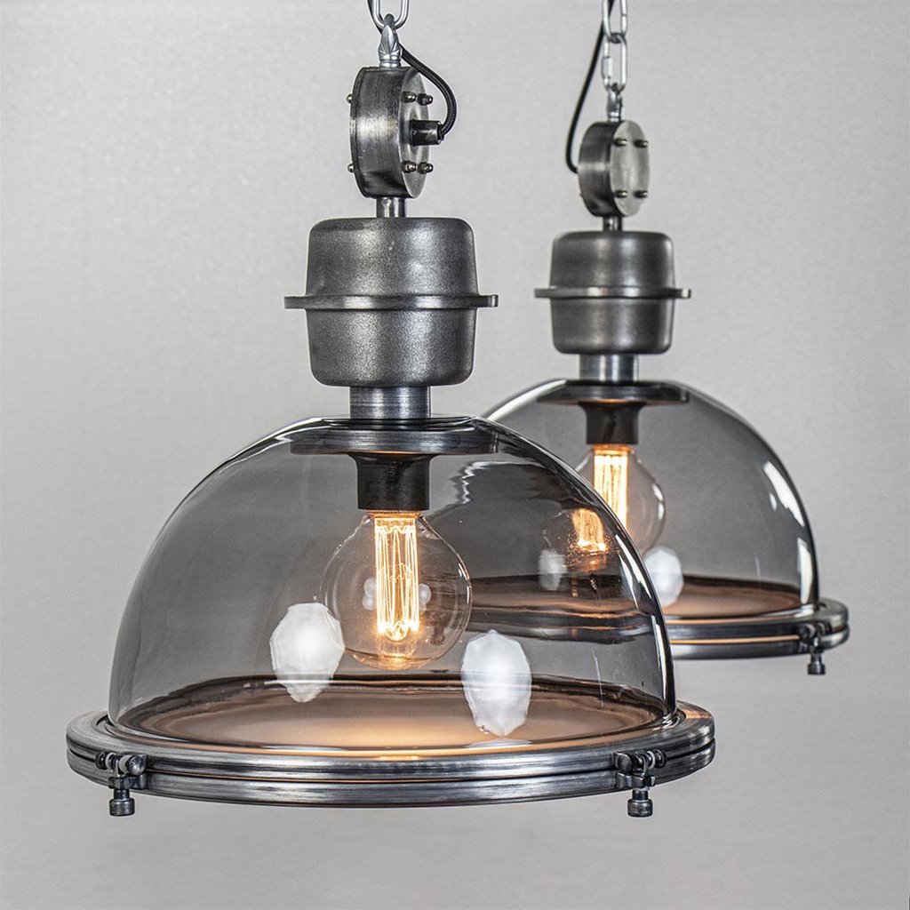 hanglamp 2-lichts met smoke glas | Straluma