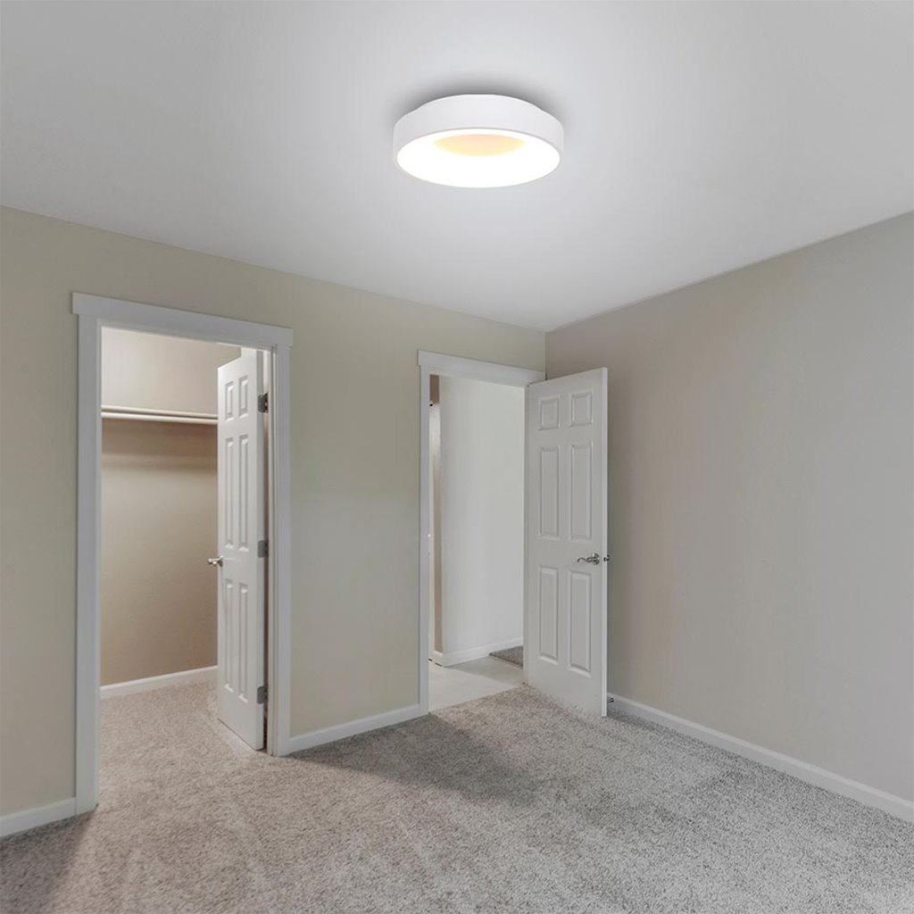 Vernederen plan deze Moderne plafondlamp wit met geïntegreerd LED | Straluma
