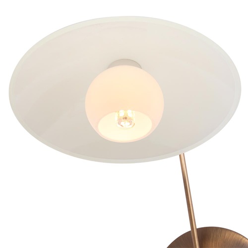 Klassieke wandlamp brons met creme glas incl LED
