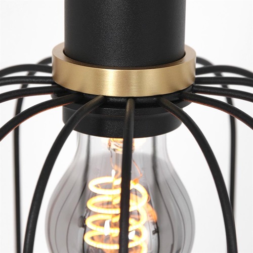 Hanglamp Aureole cilinder smal zwart
