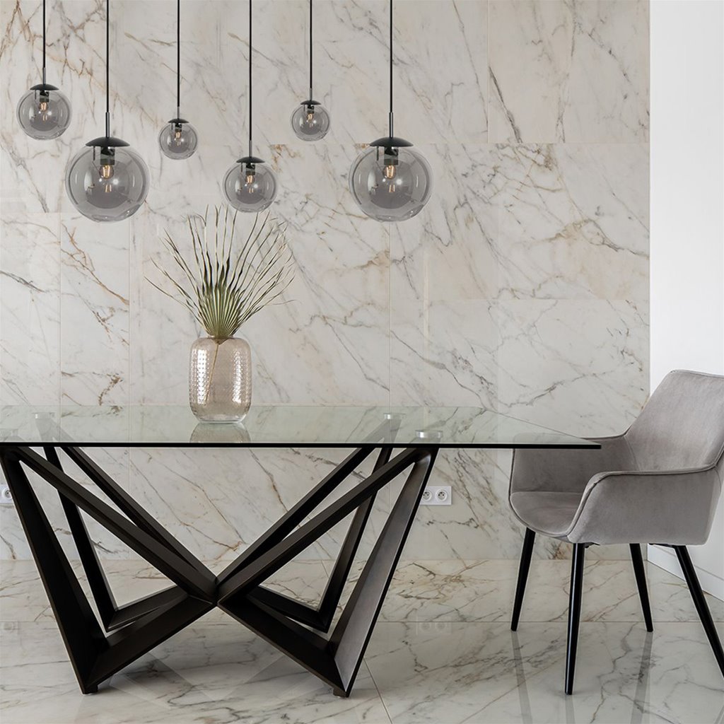 Hanglamp zwart, smoke glas