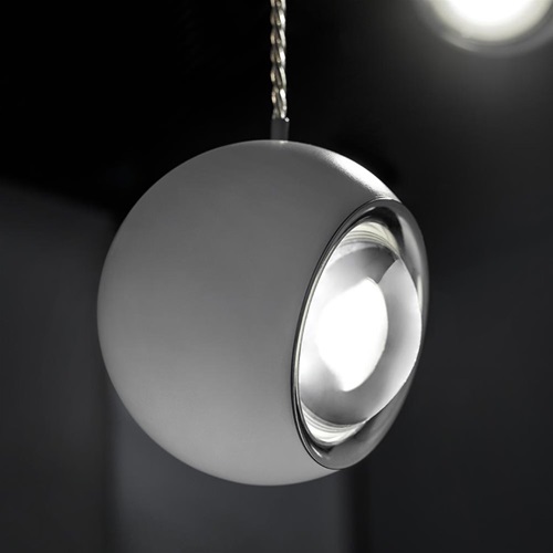 Kleine Italiaanse design hanglamp LED bol Spider wit