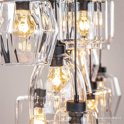 Moderne hanglamp 11-lichts helder glas