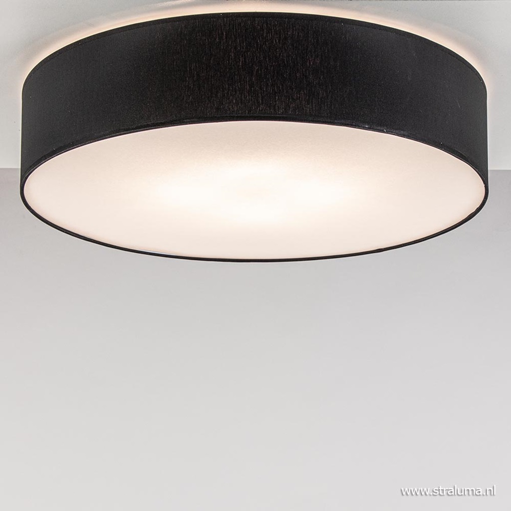 grote Oceaan Bedenk Dusver Moderne kunststof plafondlamp zwart 60cm | Straluma