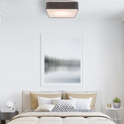 Moderne plafondlamp vierkant grijs groot