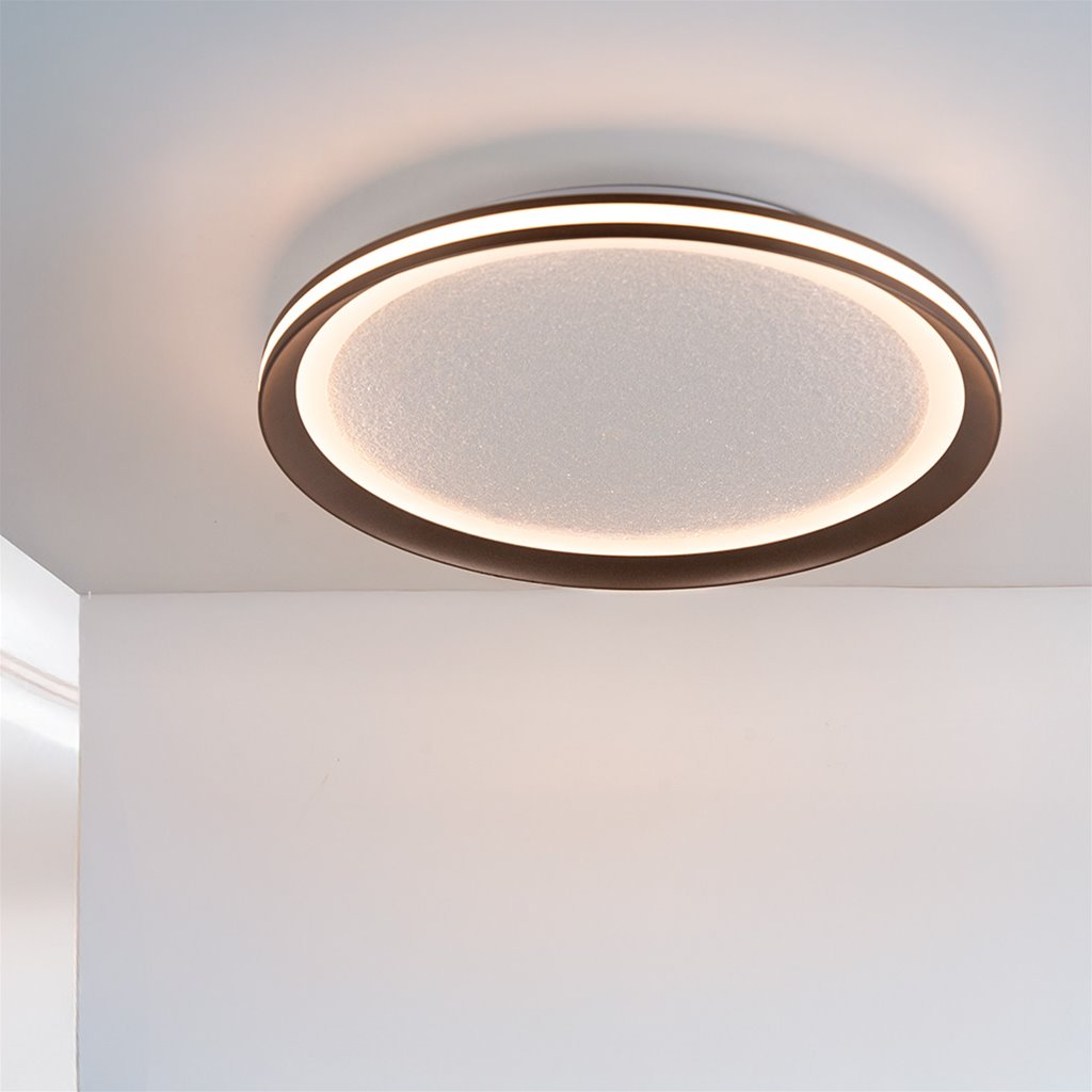 Plafondlamp Glitter Disc Ø50 cm - Cappuccino| 3-standen dimbaar