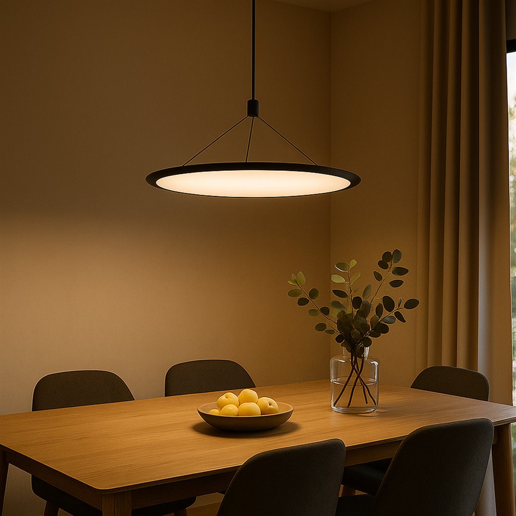 Hanglamp Kai Ø51cm - Zwart/Wit | 3-standen dimbaar