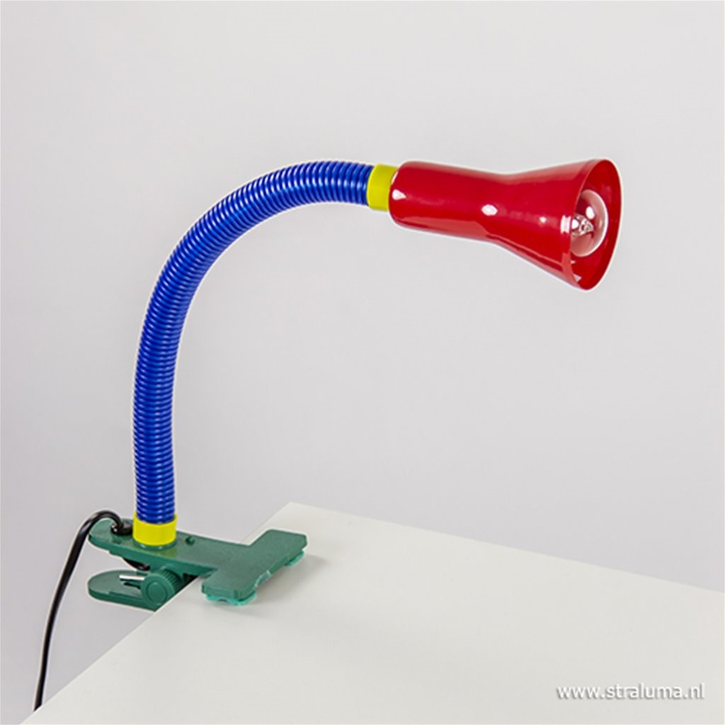 ingenieur Rentmeester neerhalen Klemlamp kinderkamer rood/blauw/groen | Straluma