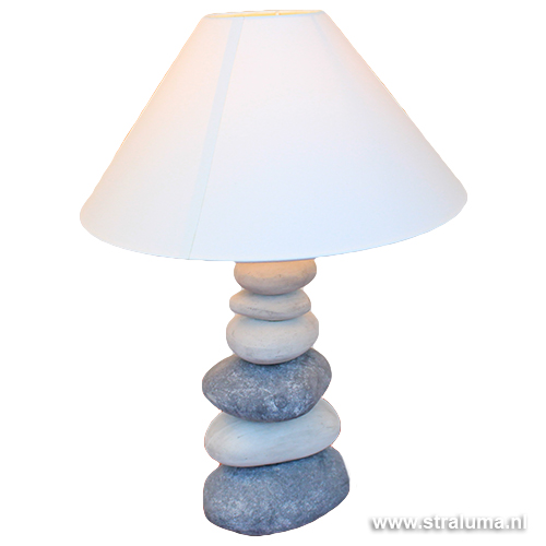 Tafellamp stenen grijs-wit aanbieding Straluma