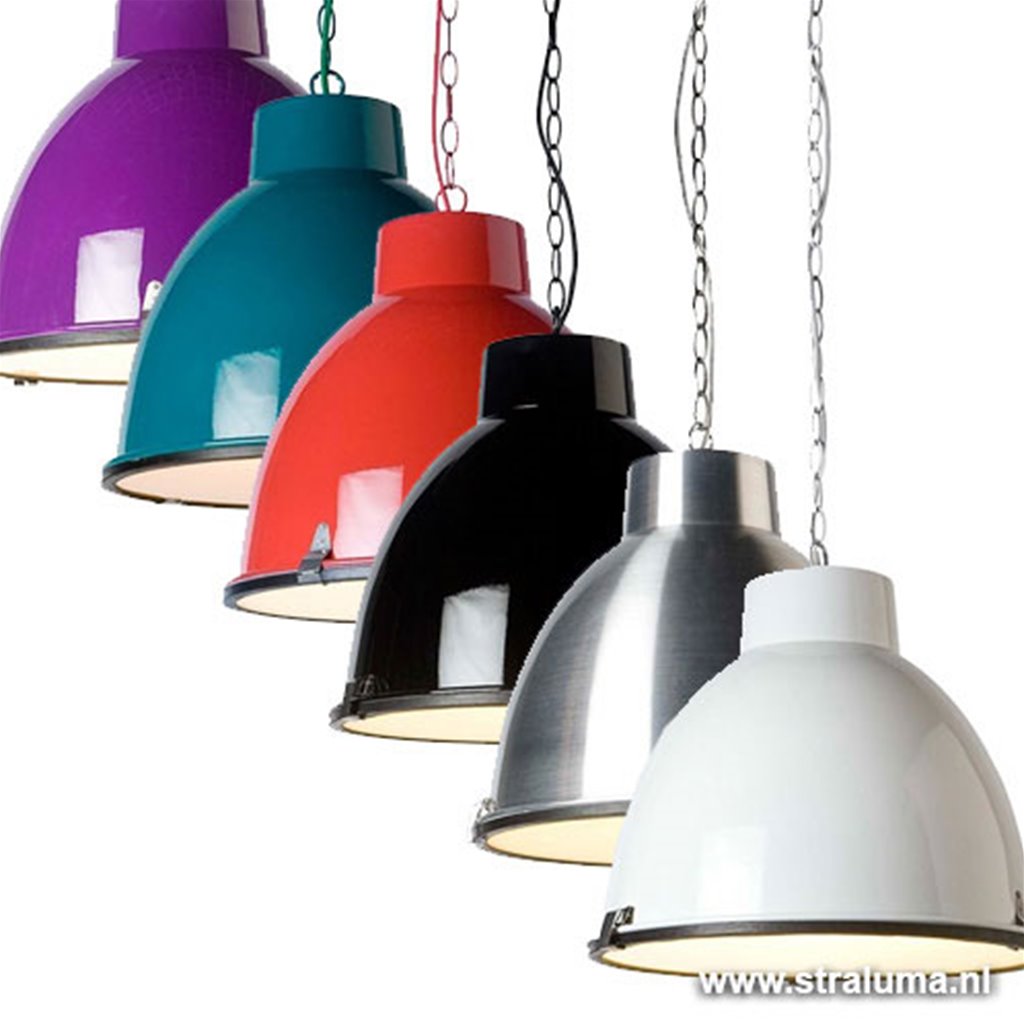 innovatie verjaardag Vertrek Industriele hanglamp paars tienerkamer | Straluma