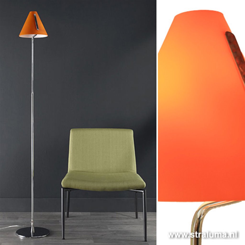 Dempsey Discipline Theseus Modern staande lamp Cappello oranje | Straluma