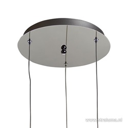 Glazen hanglamp rond en verstelbaar 3-L