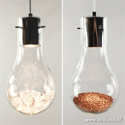 Moderne wandlamp gloeilamp chroom