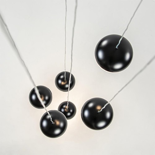 Moderne videlamp zwart met dimbaar LED 6-lichts