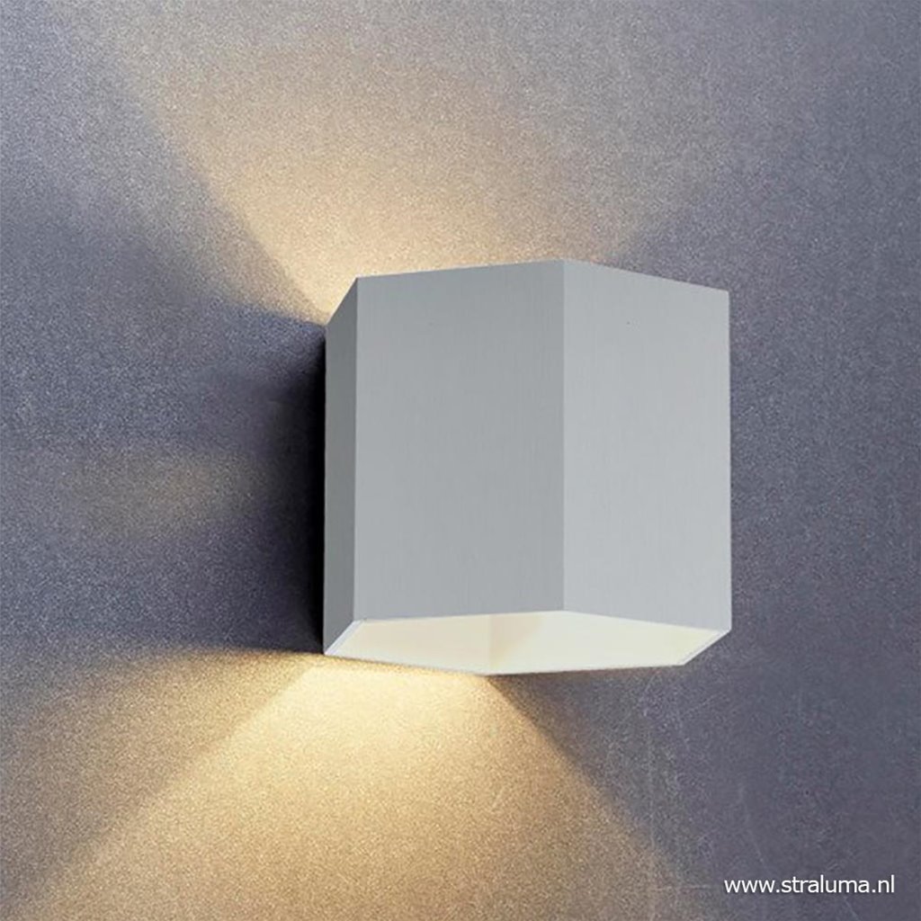accessoires hoesten Inleg Aluminium wandlamp 6-hoek up+down | Straluma